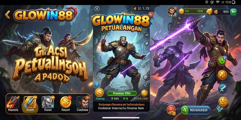 Tampilan gameplay seru dan penuh aksi di GLOWIN88.
