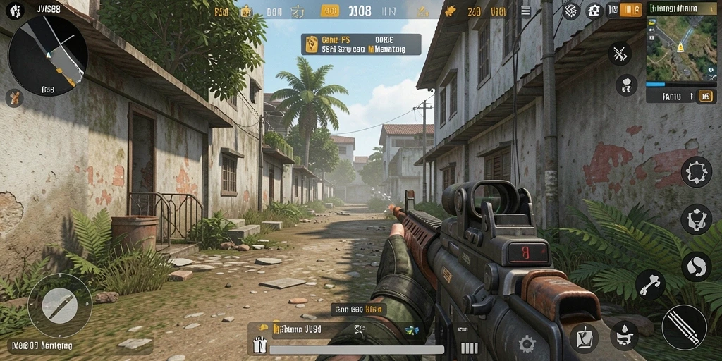Screenshot menampilkan aksi seru di game FPS JVS88.