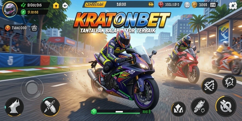 Gameplay balap motor yang mendebarkan dan realistis.