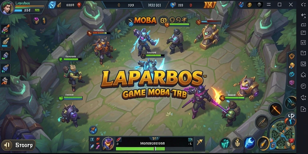 Gameplay seru dan menarik dari LAPARBOS dengan aksi MOBA.