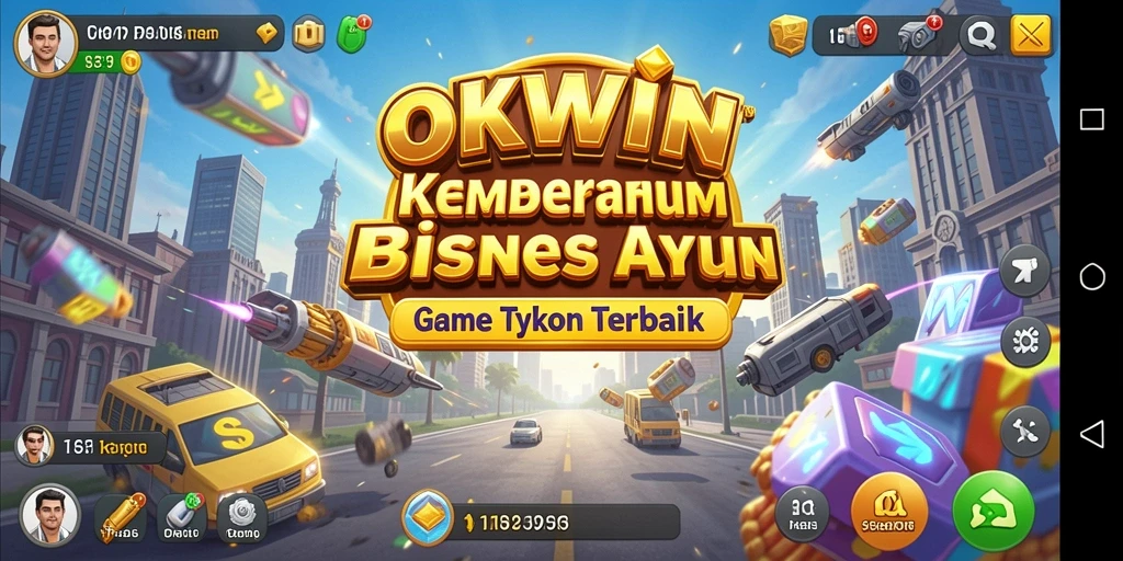 Tampilan gameplay OKWIN yang mengasyikkan dan penuh strategi Tycoon.
