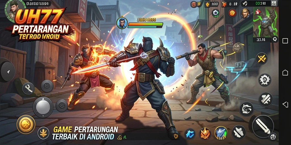 Gameplay UH77 yang penuh aksi dalam pertarungan yang menghibur.