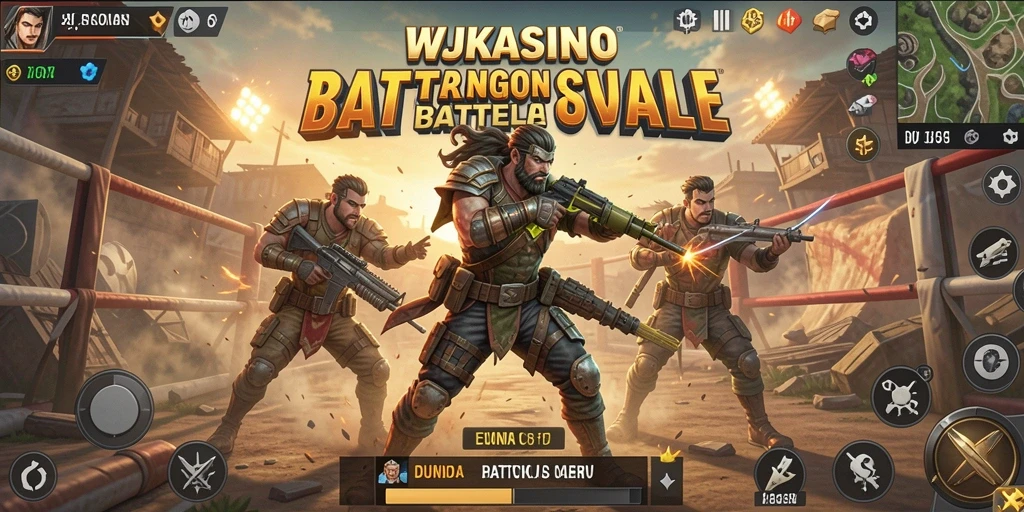 Screenshot seru dari gameplay WJKASINO di arena Battle Royale.